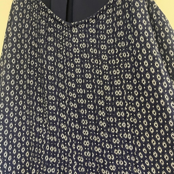 ⭐️Time and Tru Navy Patterned Midi Dress - Picture 2 of 4